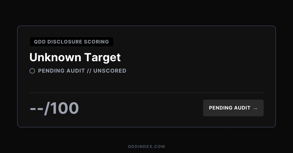 Audit Target: QDD-XREF-USN-OPERATIONAL-0003 | QDD