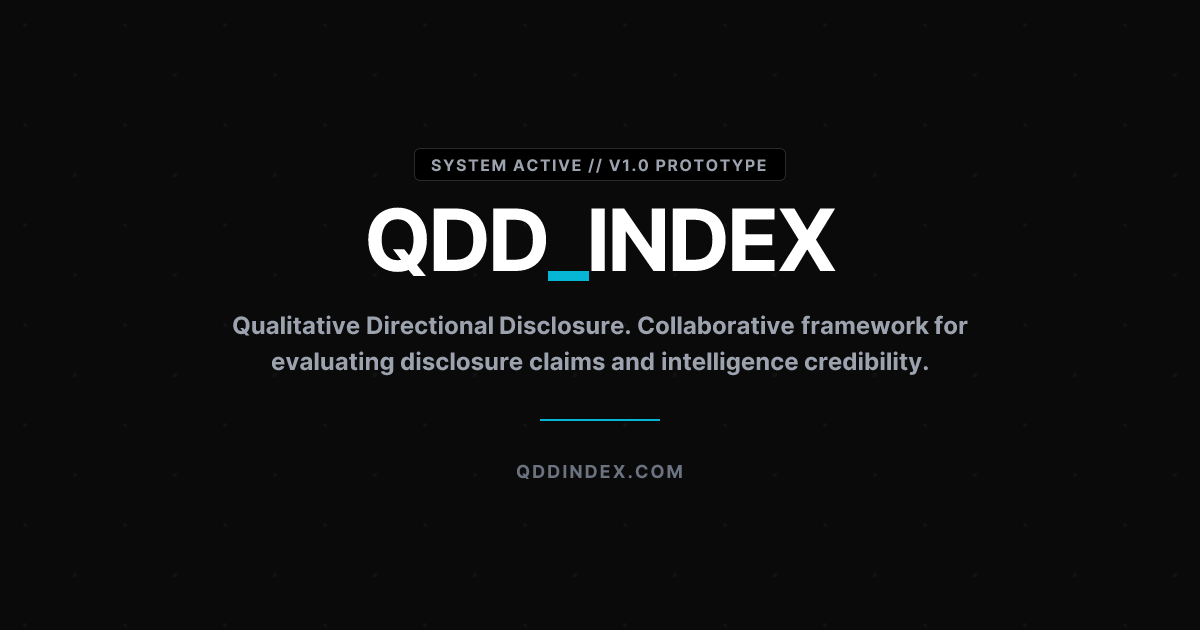 QDD — Qualitative Directional Disclosure